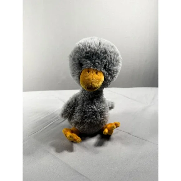 Compendium Live Inspired Gray Duckling Plush Stuffed Animal Orange Beak Feet - Picture 1 of 4